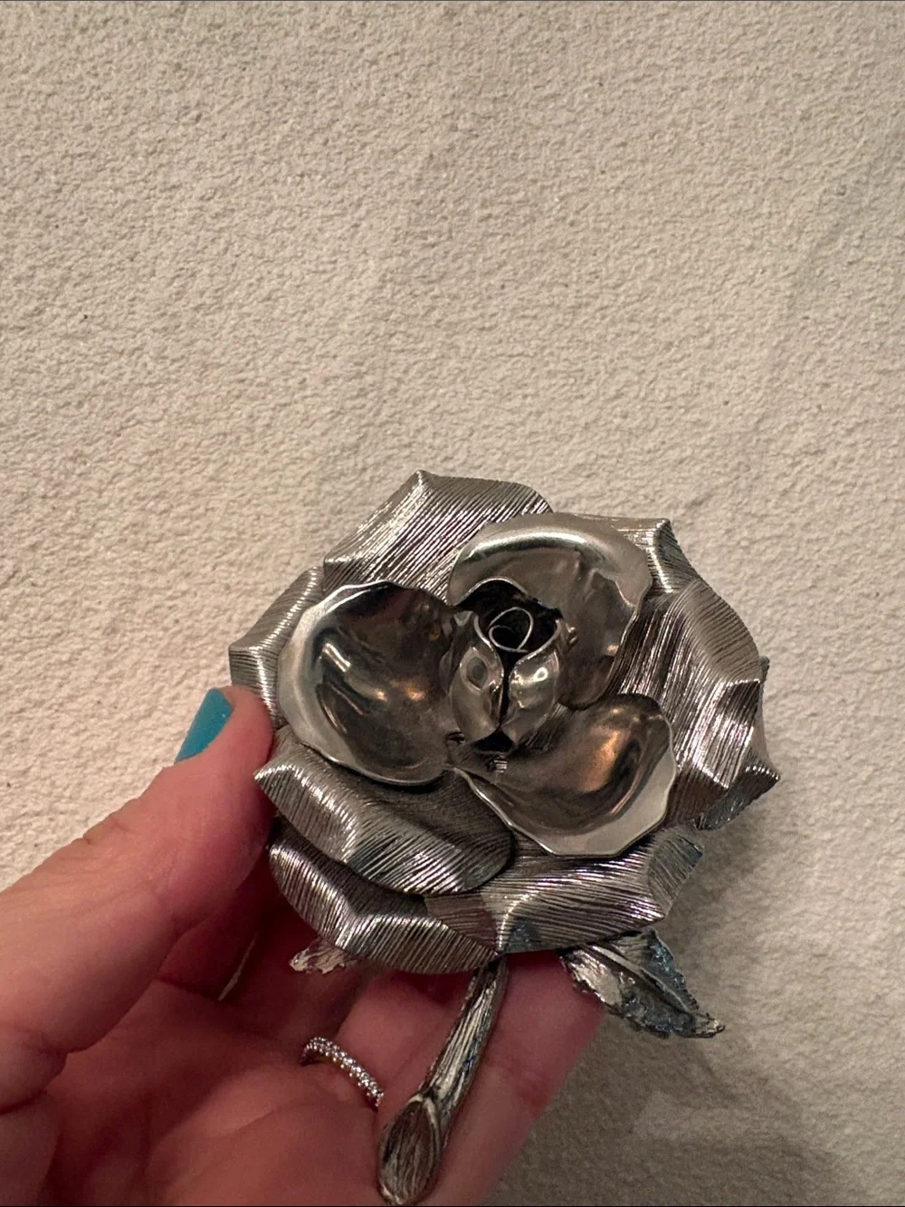 Silver Floral Statement Brooch - Women Accessories
